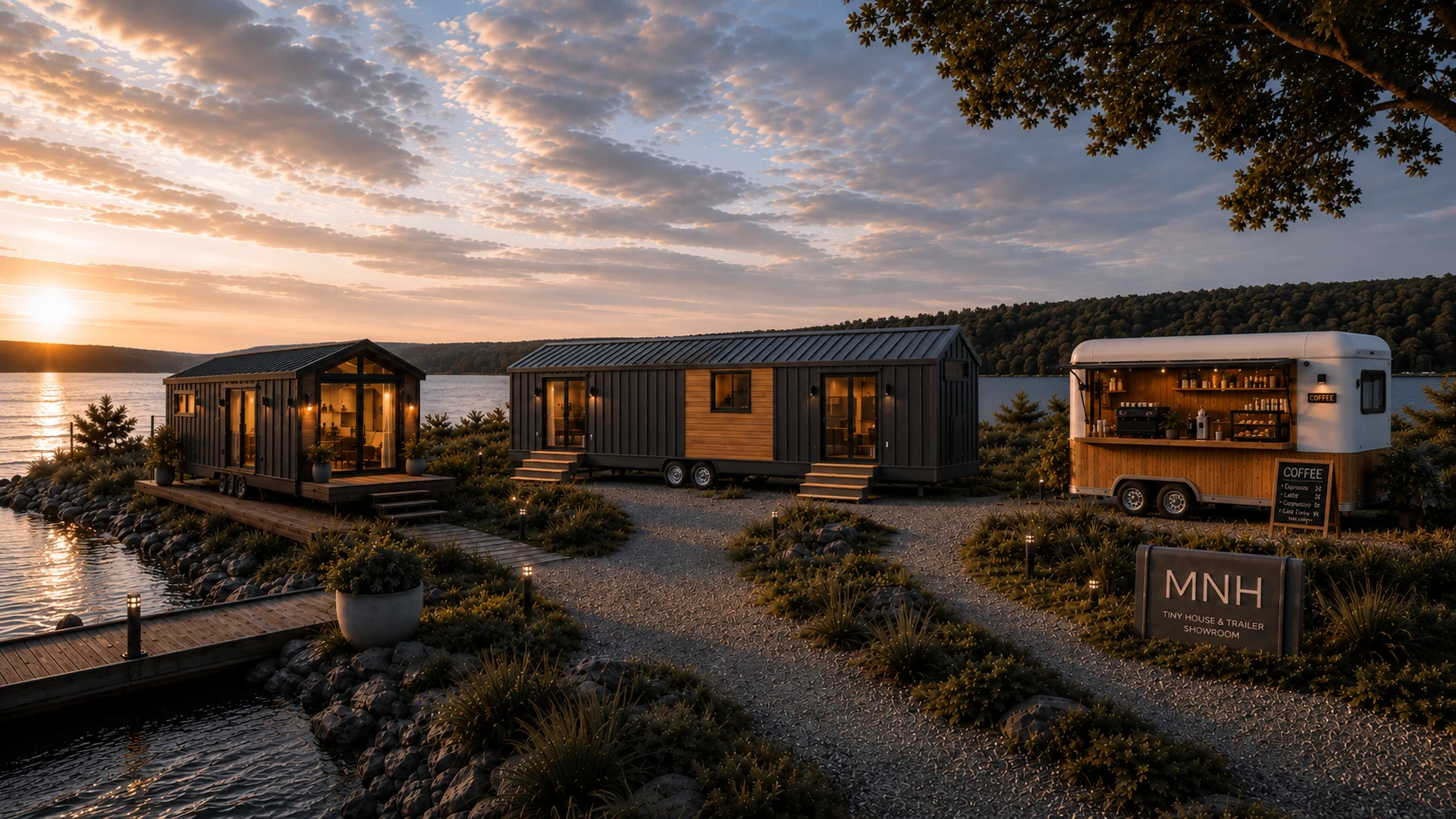 My Next House Showroom-Konzept am Wasser